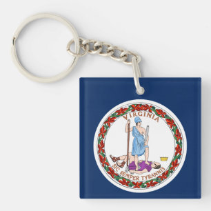 Virginia-Flagge Schlüsselanhänger