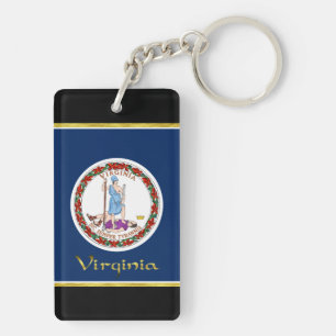 Virginia-Flagge Schlüsselanhänger