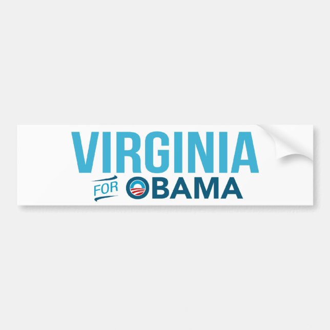 Virginia für Barack Obama Biden Autoaufkleber (Vorne)