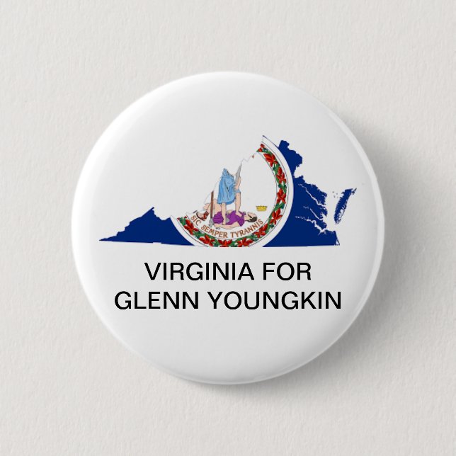 Virginia für GLENN YOUNGKIN GOVERNOR Button (Vorderseite)