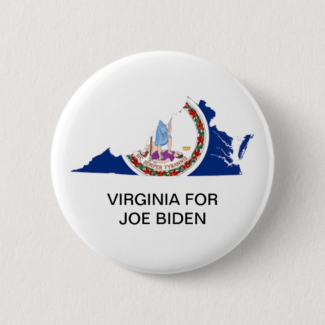 Virginia für Präsidentenknopf Joe Bidens 2020 Button (Vorderseite)
