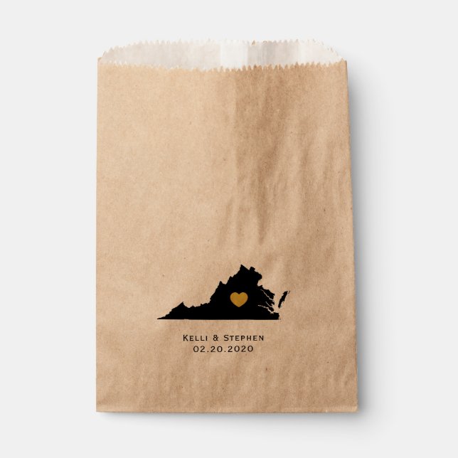 Virginia Gastgeschenk Hochzeit Leckerei Säcke, Ges Geschenktütchen (Vorderseite)