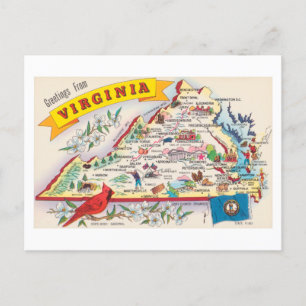 Virginia Grüße aus den US-Bundesstaaten Postkarte
