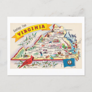 Virginia Grüße aus den US-Bundesstaaten Postkarte