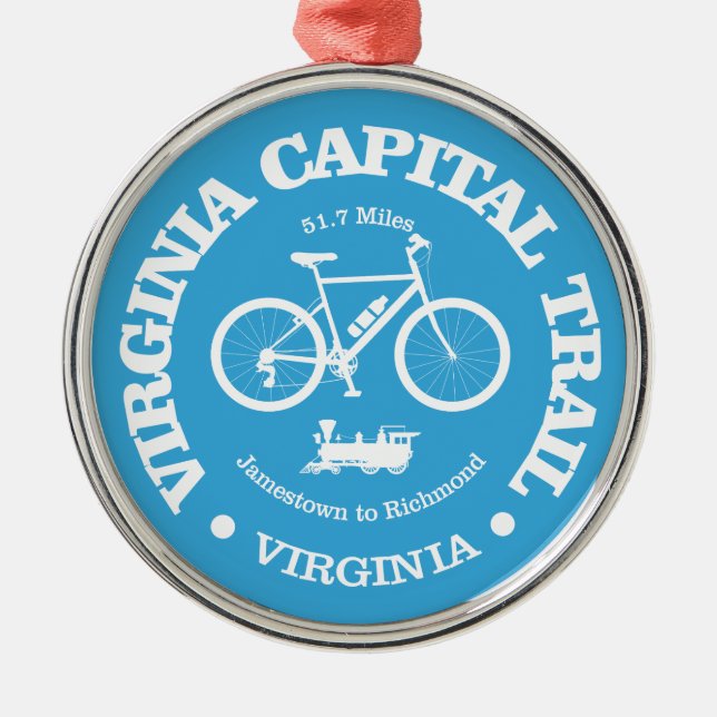 Virginia Hauptstadt Trail (Radfahren) Ornament Aus Metall (Vorne)