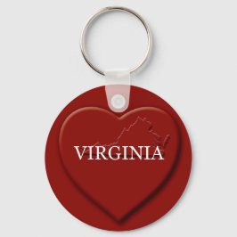 Virginia Heart Map Schlüsselanhänger