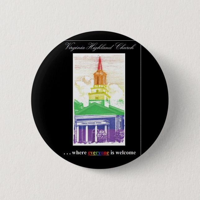 Virginia-Hochland Kirchen-Knopf Button (Vorderseite)