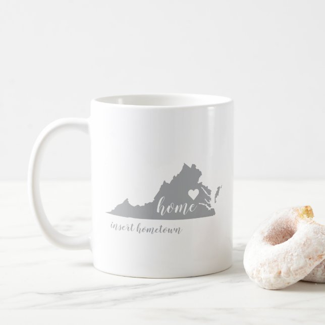 Virginia Hometown Mug avec personnalisation (Avec donut)