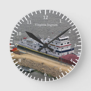 Virginia Ingram clock Runde Wanduhr