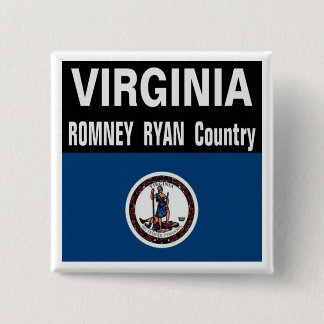 Virginia ist Romney Ryan Land-Knopf Button