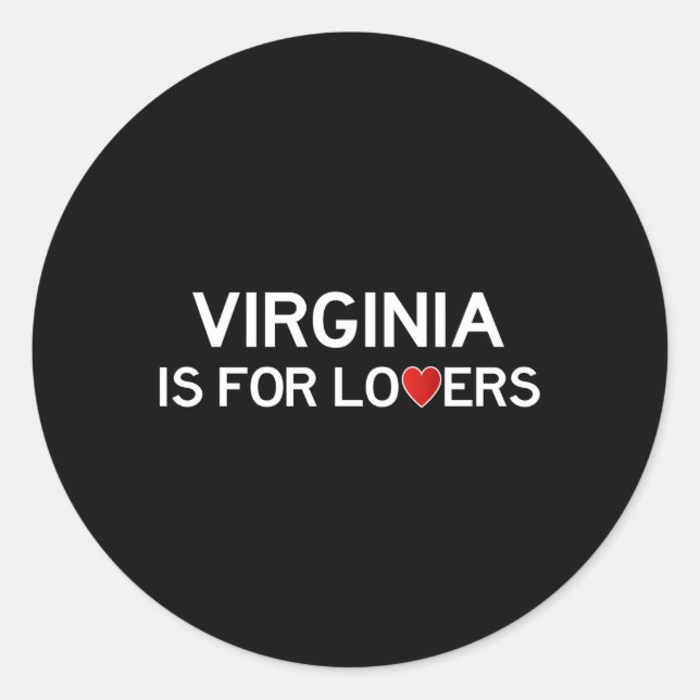 Virginia ist runder aufkleber (Vorderseite)