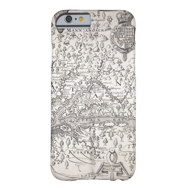 Virginia-Karte, 1612 Case-Mate iPhone Hülle (Rückseite)