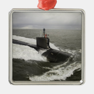 Virginia-klasseangriffsunterseeboot Silbernes Ornament