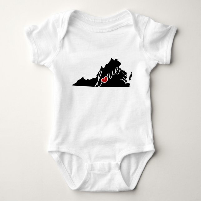 Virginia-Liebe!  Geschenke für VA-Liebhaber Baby Strampler (Vorderseite)