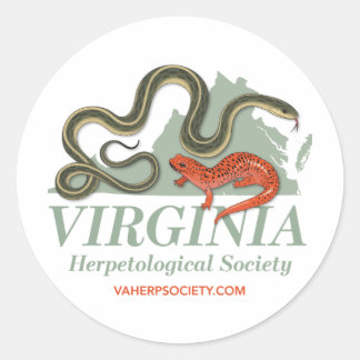Virginia-Logo der Herpetological Society Runder Aufkleber