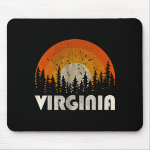 Virginia - lustige Natur Vintage Wandern 60er 70er Mousepad