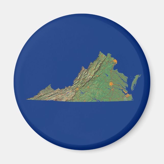 Virginia Map Magnet (Vorne)