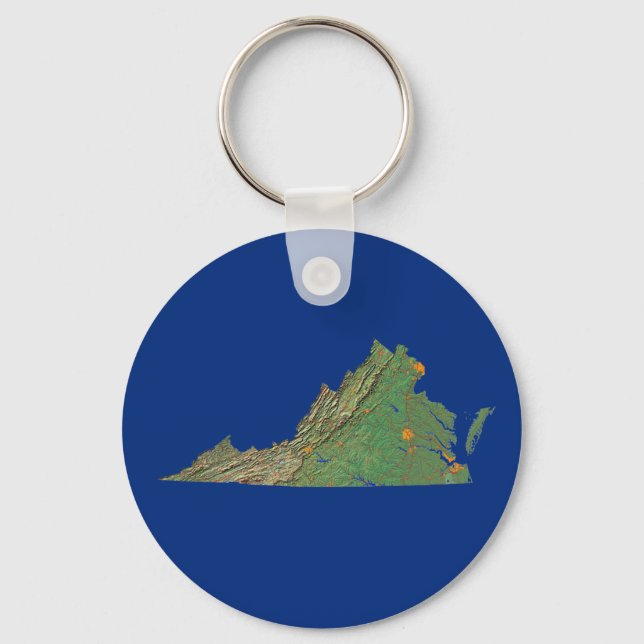 Virginia Map Schlüsselanhänger (Vorderseite)