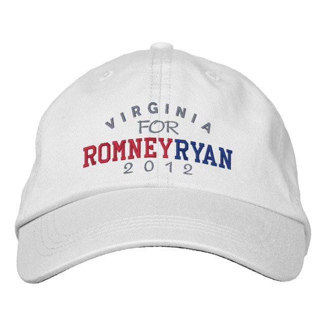 Virginia Mitt Romney Paul Ryan 2012 Bestickte Kappe (Vorderseite)