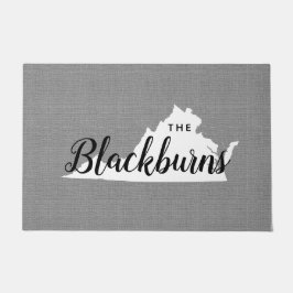Virginia Monogram Staat Doormat Fußmatte