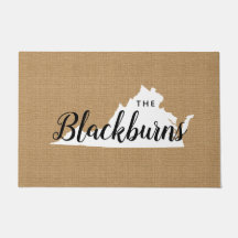 Virginia Monogram Staat Doormat
