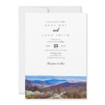 Virginia Mountains Hochzeit Einladung