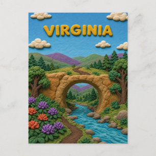 Virginia Natural Bridge Modern KLAYKOO Postkarte