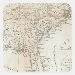 Virginia, North Carolina, South Carolina Quadratischer Aufkleber