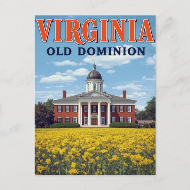 Virginia Old Dominion Postkarte (Vorderseite)
