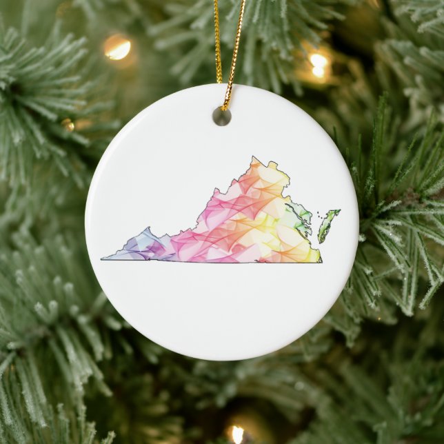 Virginia Pride Keramik Ornament (Baum)