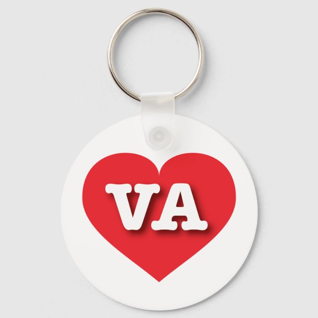 Virginia Red Heart - I Liebe VA Schlüsselanhänger (Vorderseite)