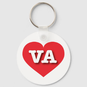 Virginia Red Heart - Ich liebe VA Schlüsselanhänger