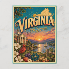 Virginia Retro-Reise-Andenken-Postkarte Postkarte