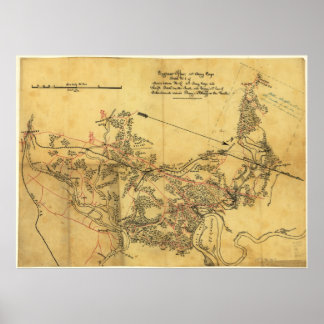 Virginia Road Zivile Kriegskarte Poster