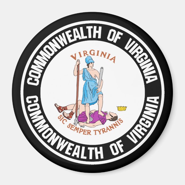 Virginia Round Emblem Magnet (Vorne)