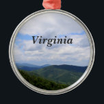 Virginia Silbernes Ornament<br><div class="desc">Herrliche Mountain Viewen im Staat von Virginia.</div>