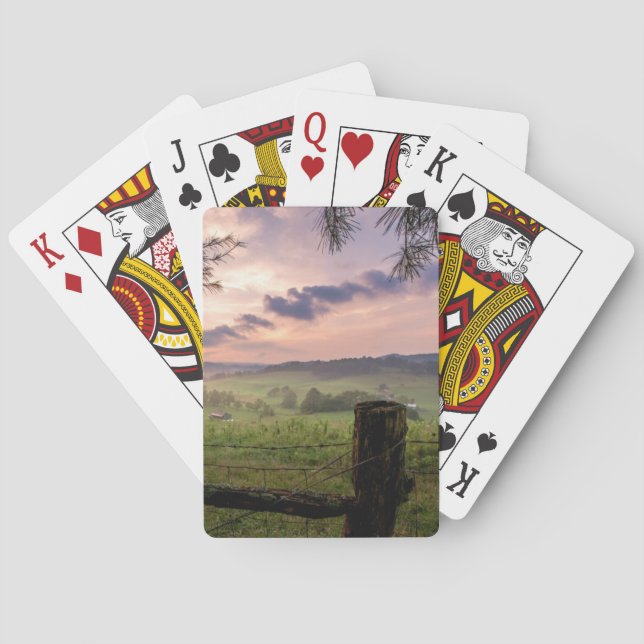 Virginia-Sonnenuntergang Spielkarten (Rückseite)