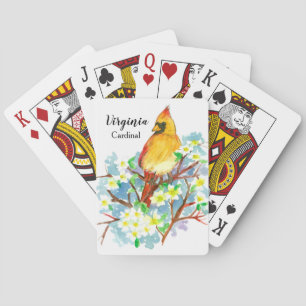 Virginia Souvenir Geschenk Kardinal Bird Dogwood Spielkarten