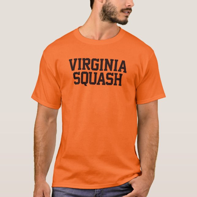 Virginia Squash Orange T-Shirt mit Logo vorne und  (Vorderseite)