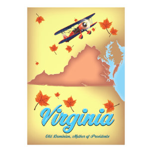 Virginia Staat Retro Reiseplakat Fotodruck