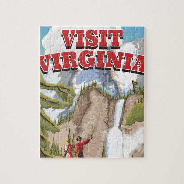 Virginia Staat Vintage Reiseplakat (Vertikal)
