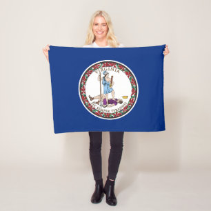 Virginia Staatsflagge Fleecedecke