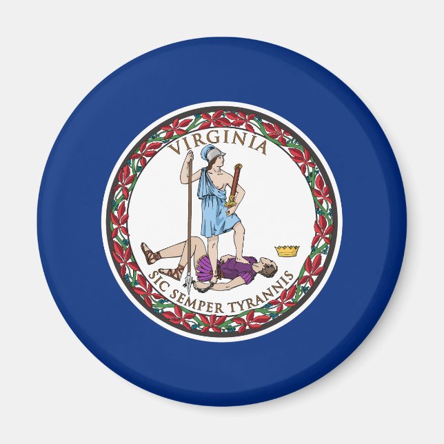 Virginia Staatsflagge Magnet (Vorne)