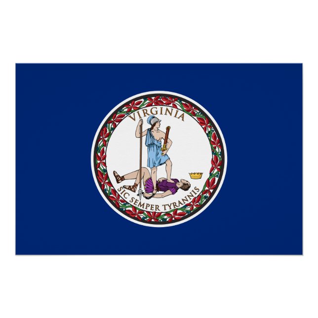 Virginia Staatsflagge Poster (Vorderseite)