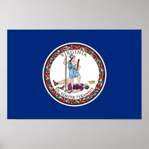 Virginia Staatsflagge Poster