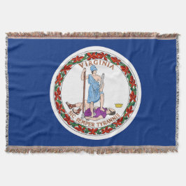 Virginia State Flag Print Patriotic Decke