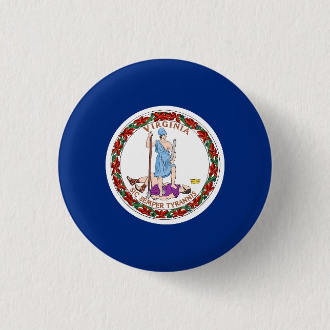 Virginia State Flag USA Button (Vorderseite)