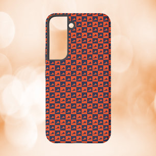 Virginia State Silhouette Blau Orange Geometrisch Samsung Galaxy Hülle