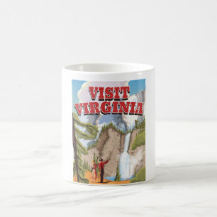 Virginia State Vintage-Reiseposter Kaffeetasse