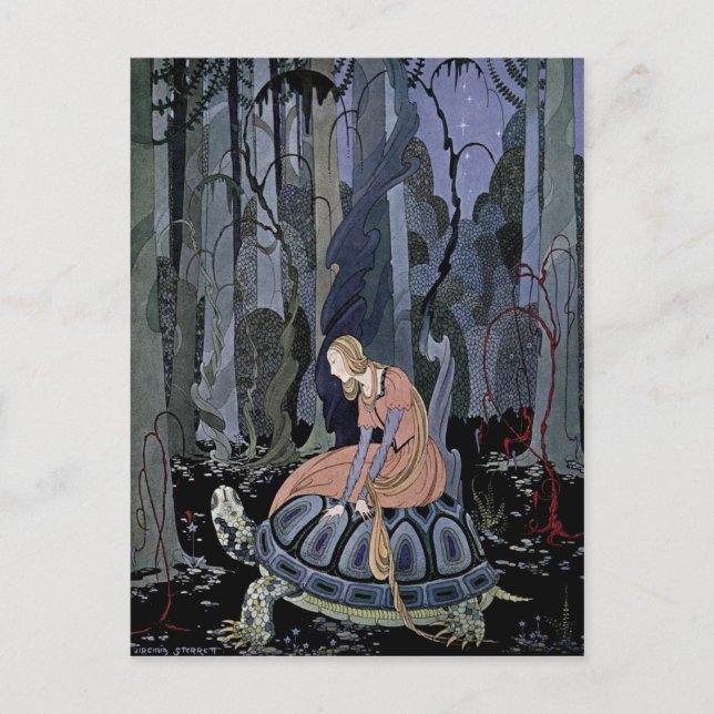 Virginia Sterrett Postkarte mit Vintager Rückseite (Vorderseite)